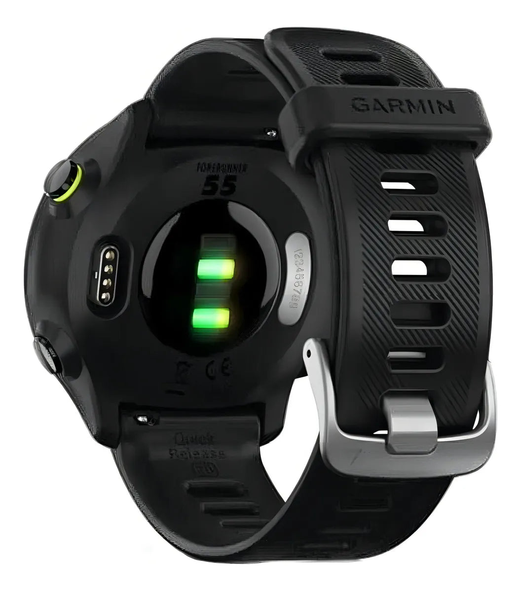 Relógio Garmin Forerunner 55 Monitor Cardíaco E Gps 42mm Black Mesh Black Preto