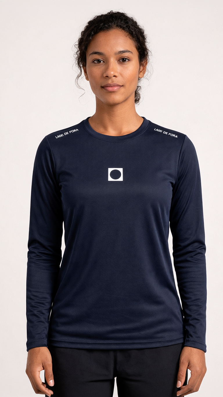 Camiseta Manga Longa Dry Preto