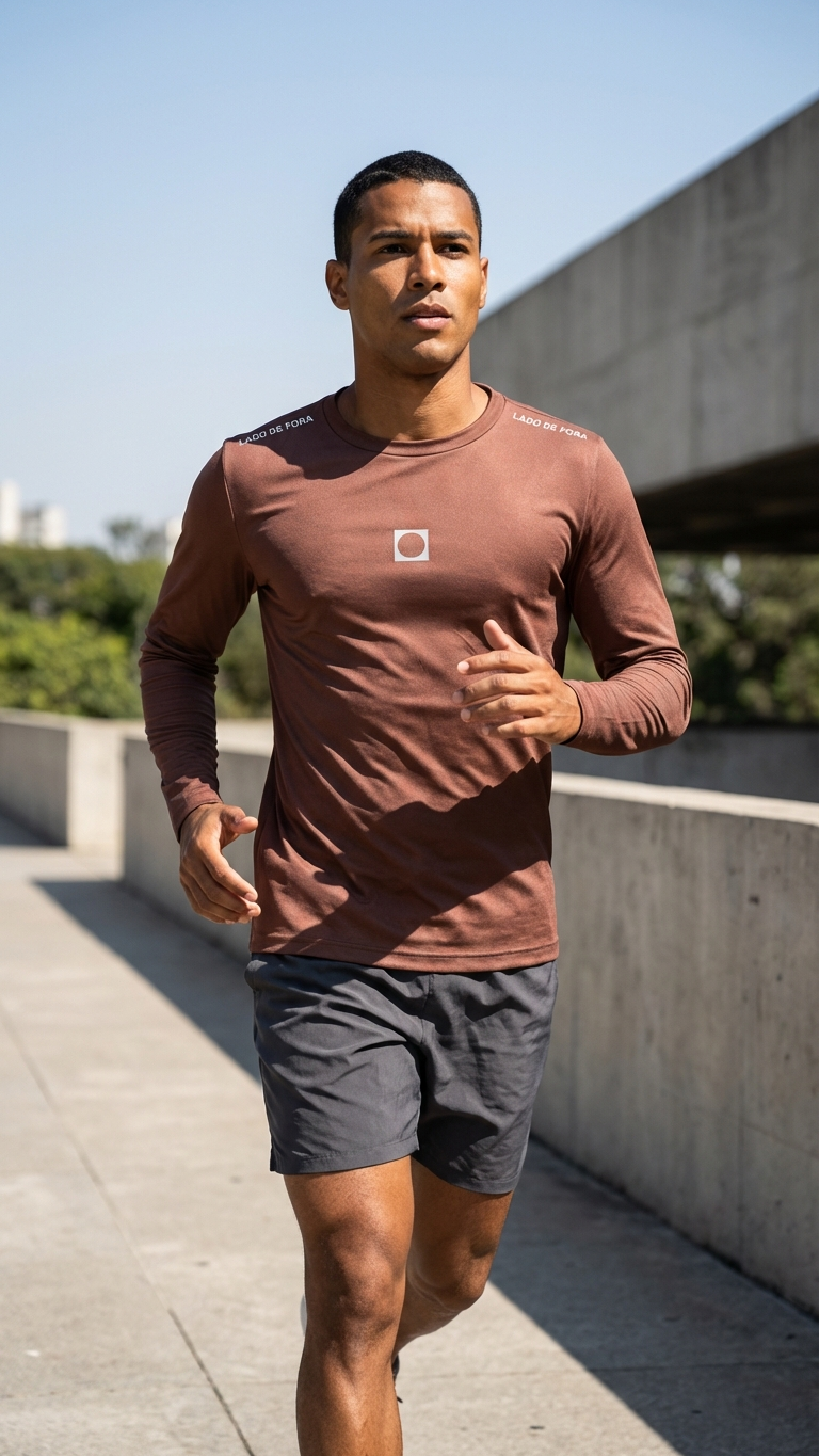 Camiseta Manga Longa Dry Brown