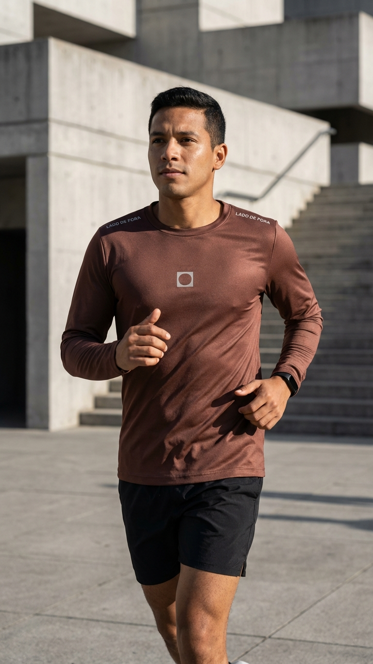 Camiseta Manga Longa Dry Brown