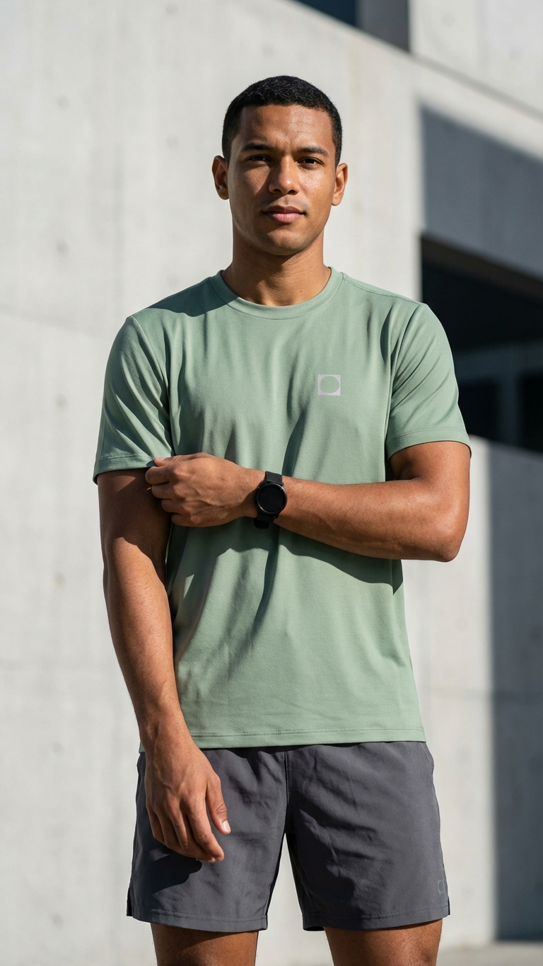 Camiseta Masculina Essencial Oliva